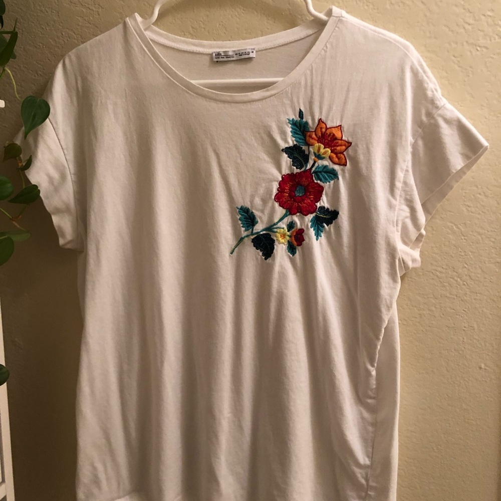 Zara Embroidered Tee